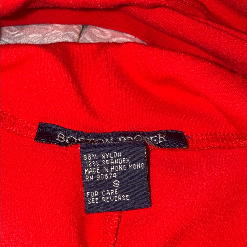 Boston Proper Red Square-Neck Midi Dress - Picture 4 of 4